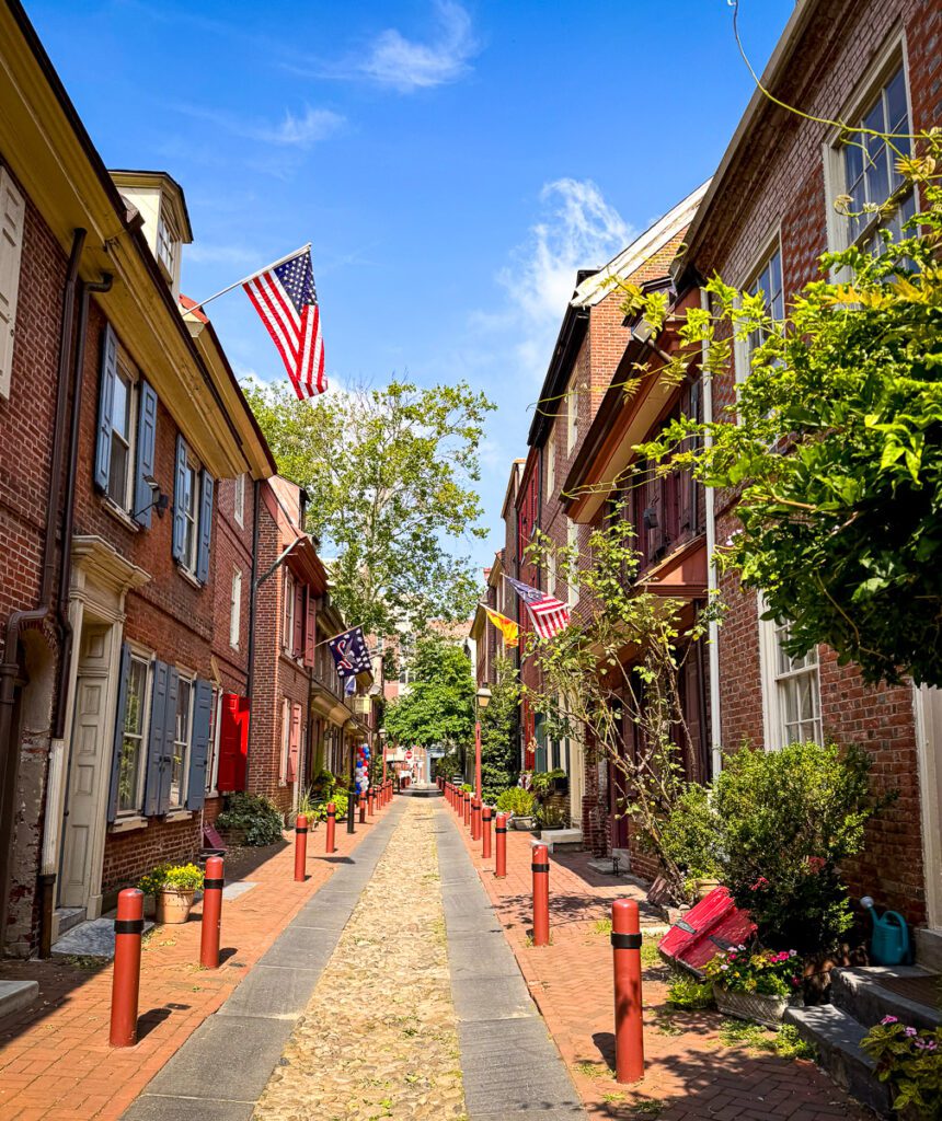 Elfreth`s Alley in Philadelphia
