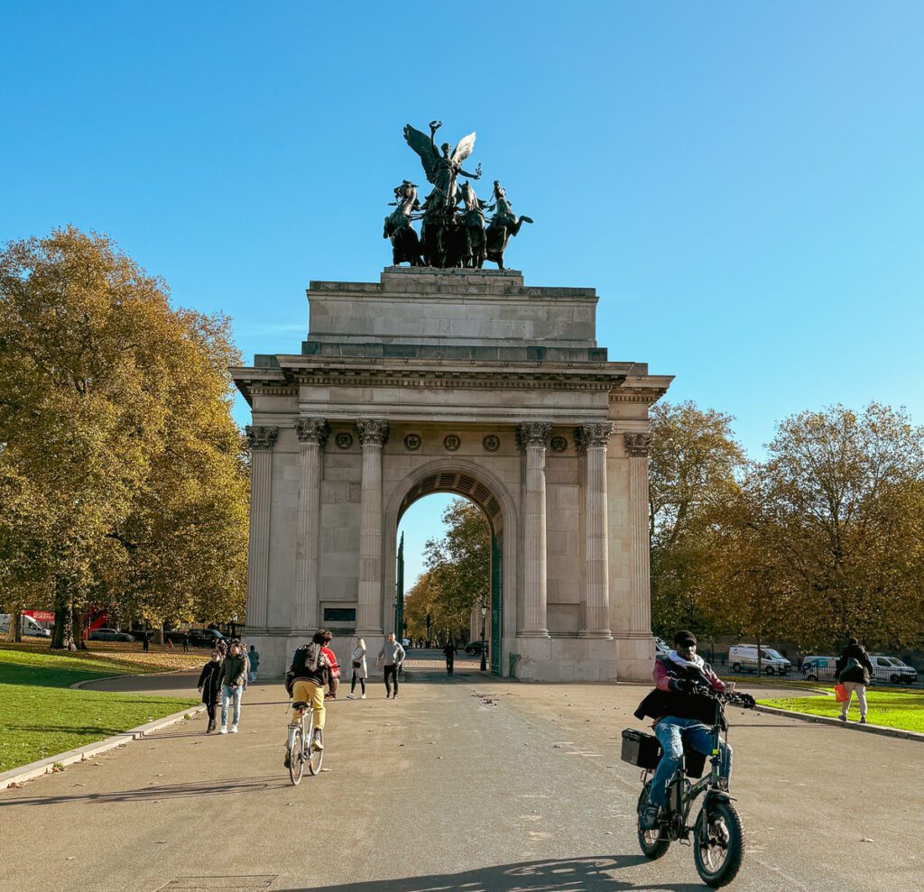 Wellington Arch, ein monumentaler Triumphbogen in London.