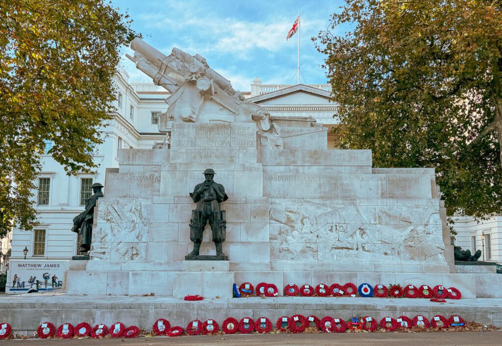 Royal Artillery War Memorial an der Hyde Park Corner in London