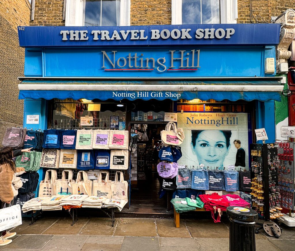 Der legendäre Buchladen aus dem Film Notting Hill mit Julia Roberts