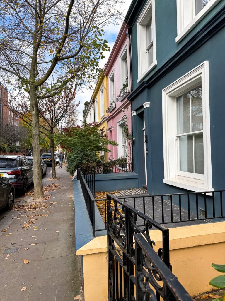 Bunte Architektur in Notting HIll, London