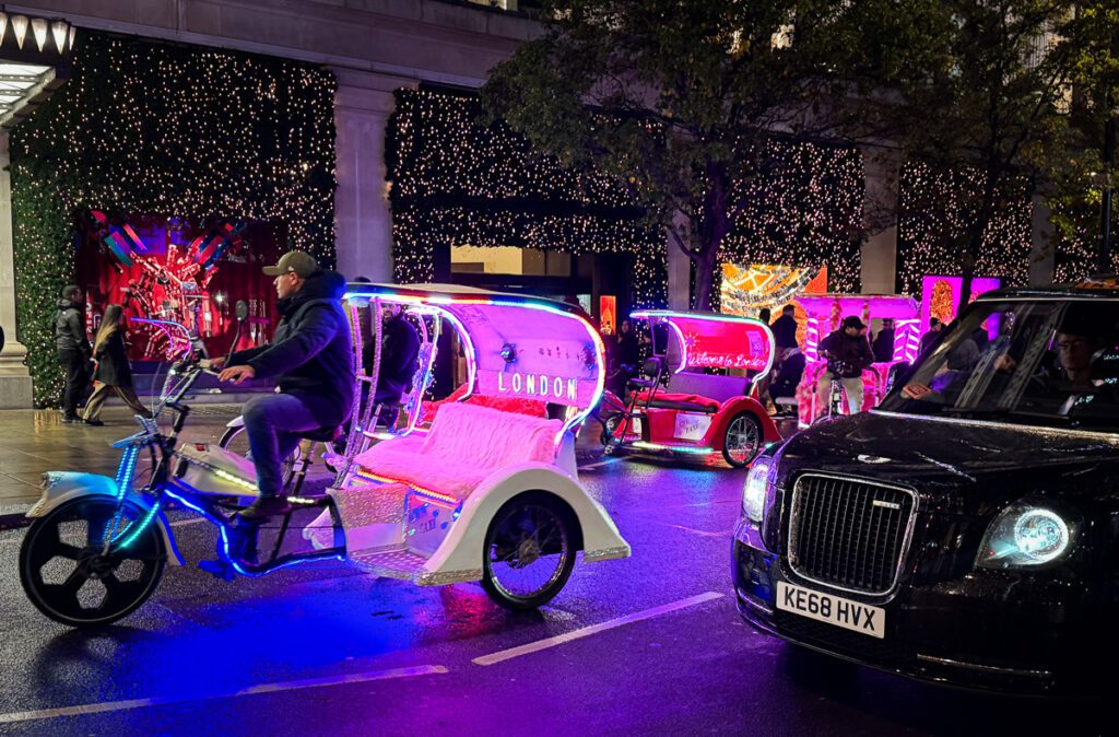 Adventszeit in London, Rikscha